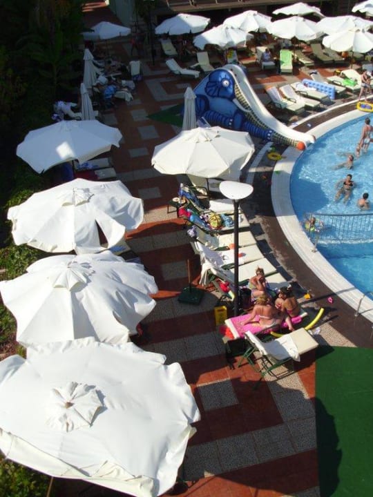 Blick vom Rutschenturm  Hotel Turan Prince