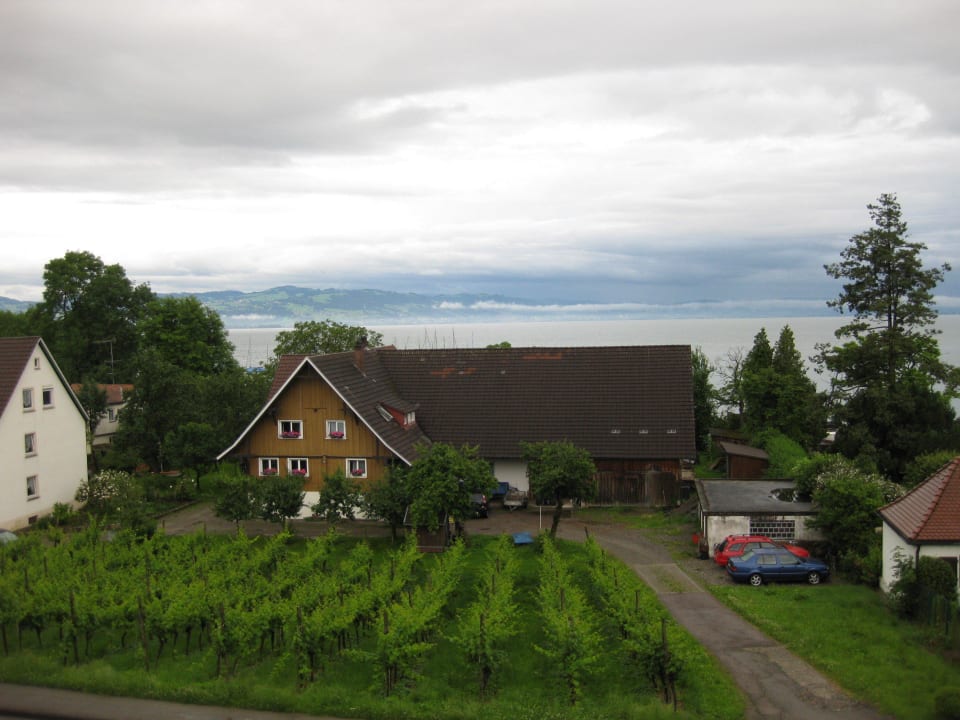 Ausblick vom Zimmer im 2. OG Gästehaus Hornstein