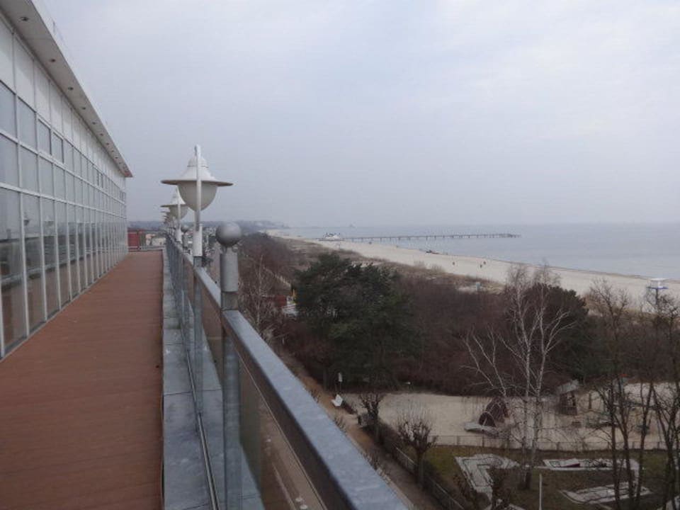 Blick von der Panoramaterrasse Strandhotel Ahlbeck