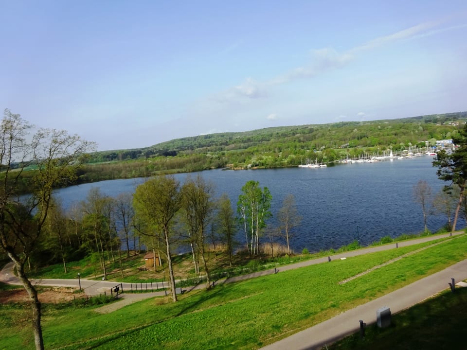 Aussicht aus dem Fenster Seezeitlodge Hotel & Spa