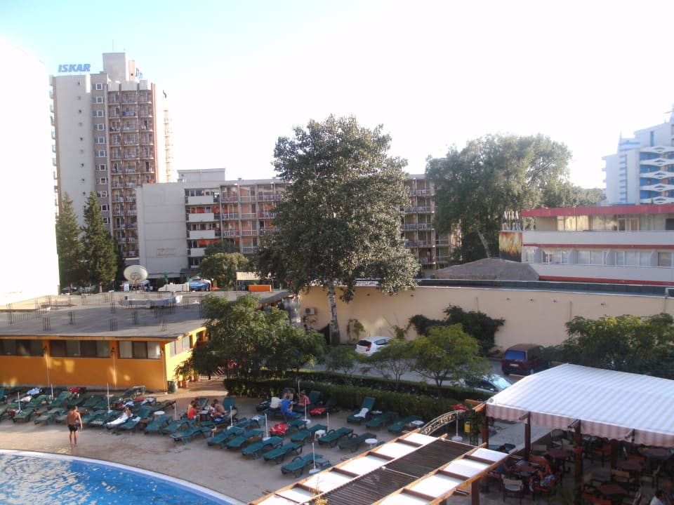 Blick vom Balkon Hotel Mena Palace