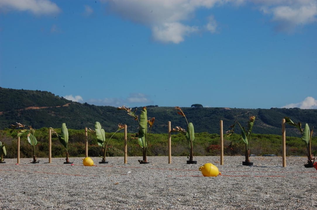 Koniec plaży hotelowej Falkensteiner Club Funimation Garden Calabria