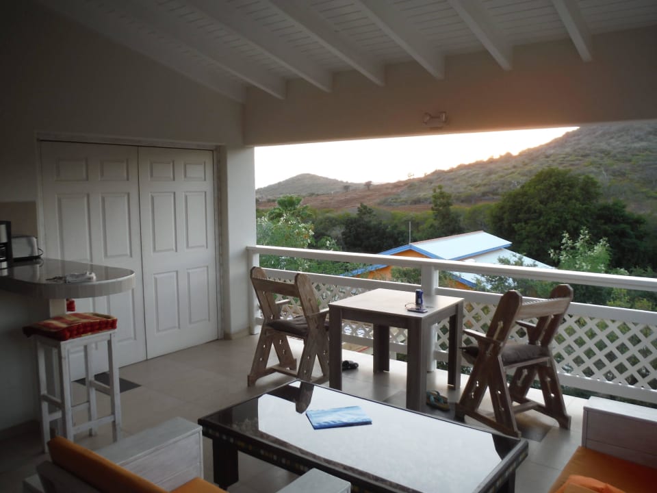 Blick zum Garten Don Genaro Apartments