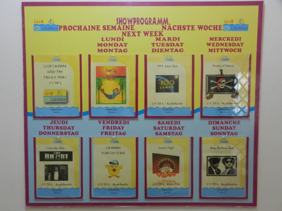 Animatuer-Abendprogramme. echt super Calimera Yati Beach