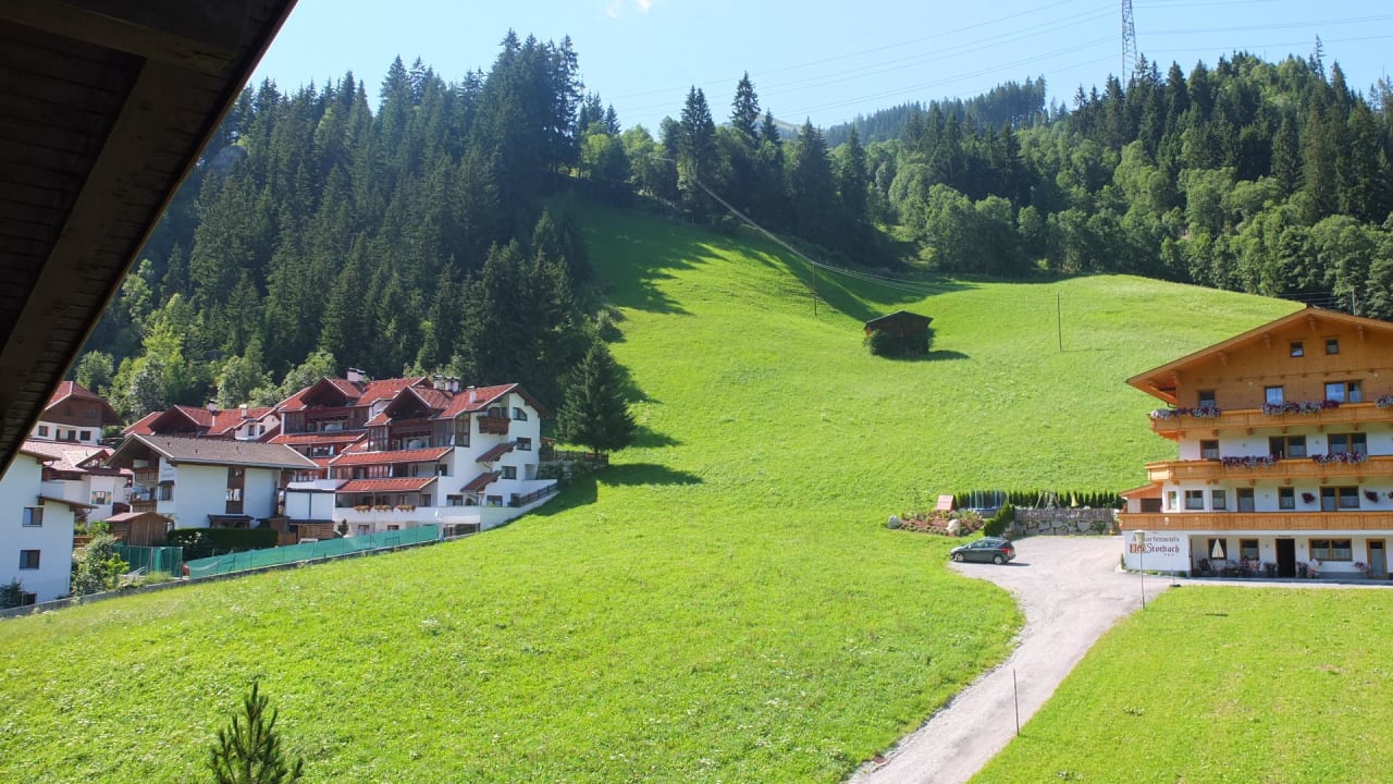 Blick vom Zimmer Gasthof Pension Riederhof