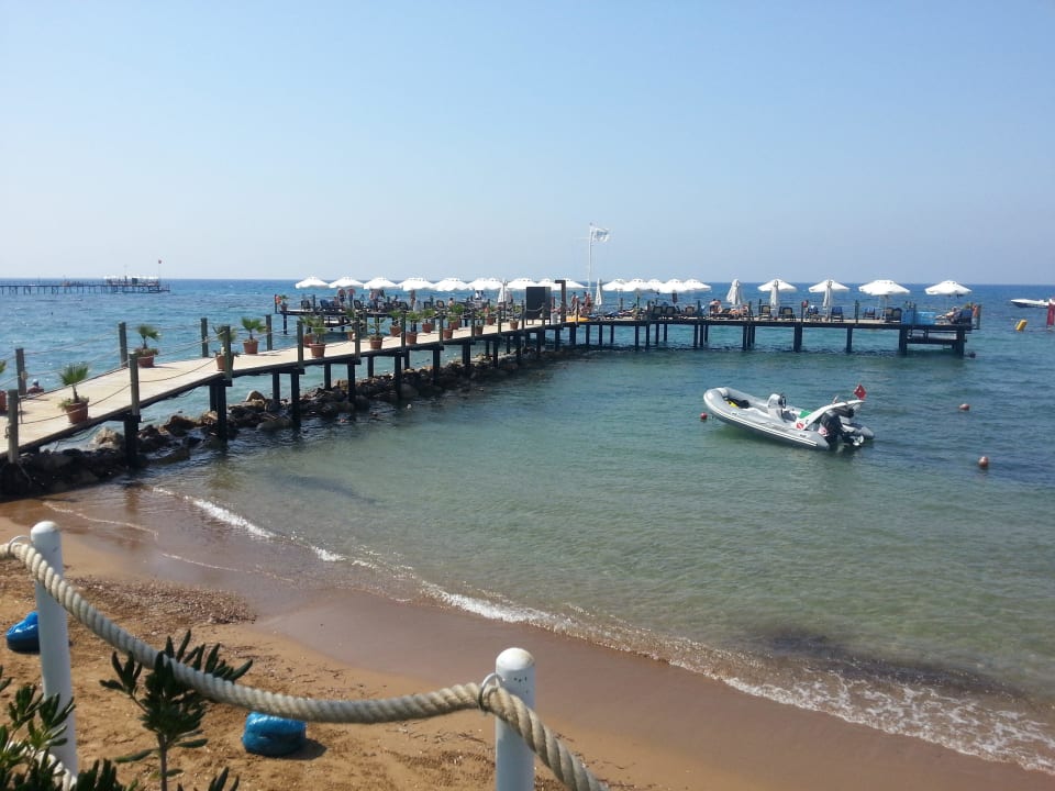One of the piers at the beach Turquoise Hotel