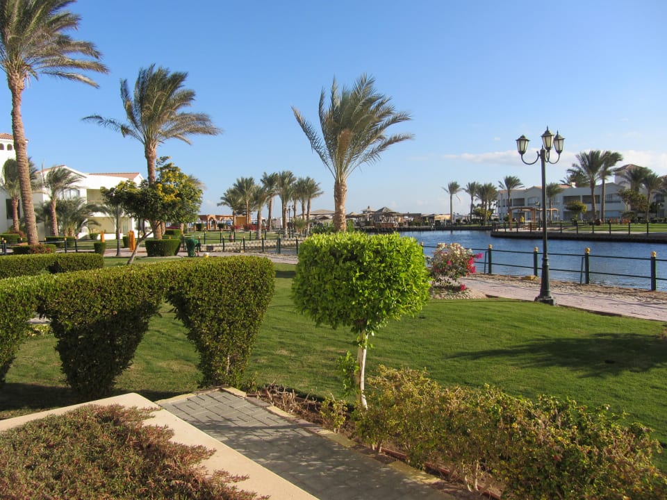 Ausblick von unserer Terrasse Pickalbatros Dana Beach Resort - Hurghada