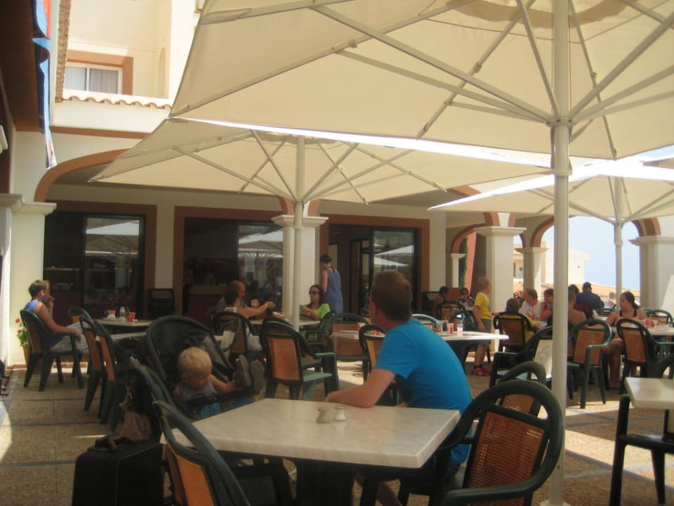 Terrasse von der Snackbar blau punta reina