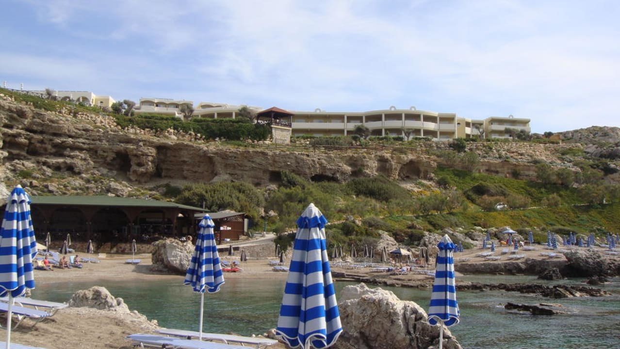 Hotelstrand mit Restaurant Hotel Kalithea Horizon Royal