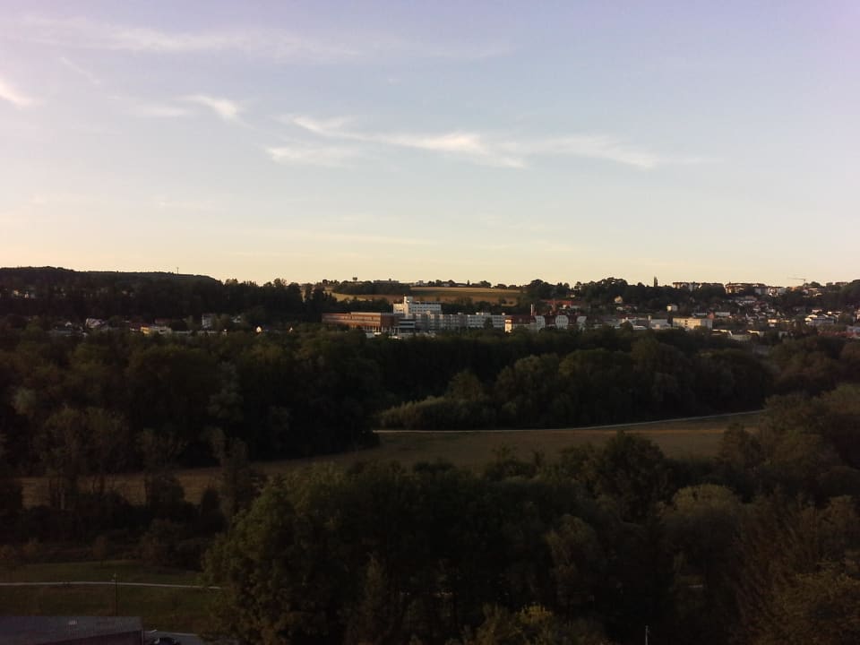 Zimmerausblick bei untergehender Sonne Hotel Christkindlwirt