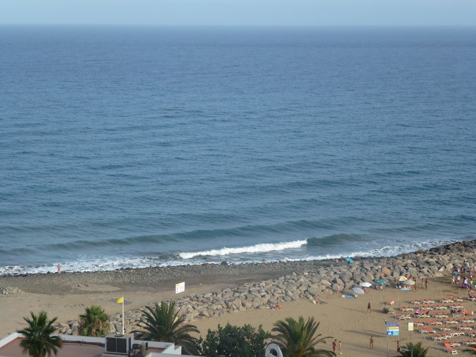 Ausblick von unseren Zimmer im 7. Stock allsun Hotel Lucana