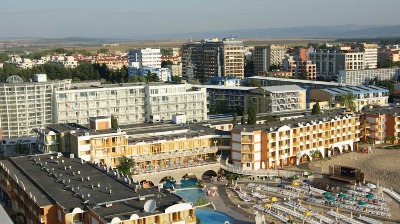 Panorama z balkonu Burgas Beach Hotel