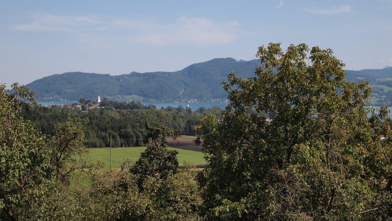 Blick auf Attersee Gasthof Hemetsberger