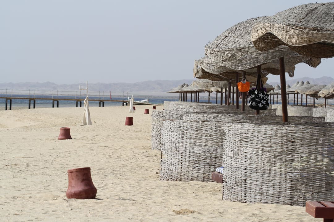 Liegen haben Windschutz! Hotel Gorgonia Beach Resort