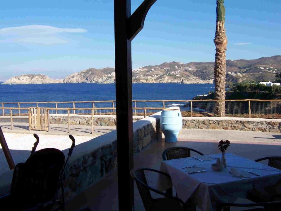 Sea Side Terrasse, links der Spielplatz Seaside A Lifestyle Resort