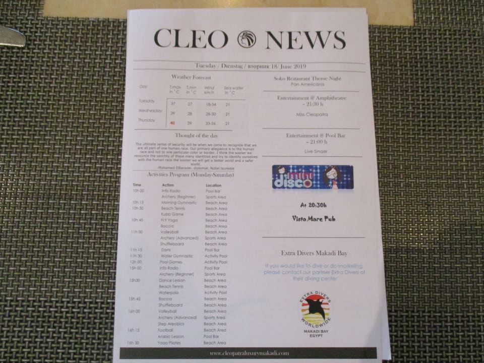 Sonstiges Cleopatra Luxury Resort Makadi Bay