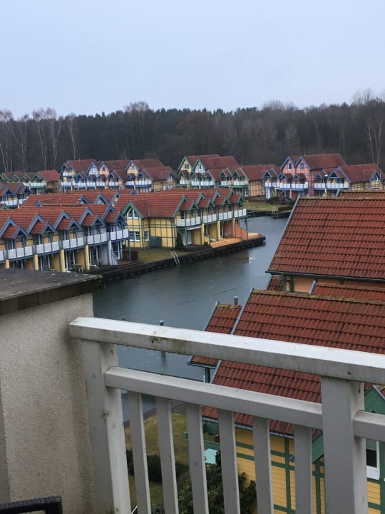Blick vom Balkon Precise Resort Hafendorf Rheinsberg
