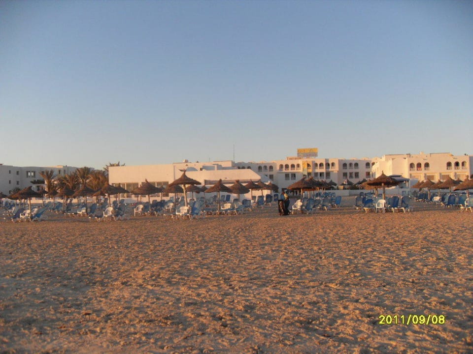 Blick vom Meer Richtung Hotel Calimera Yati Beach