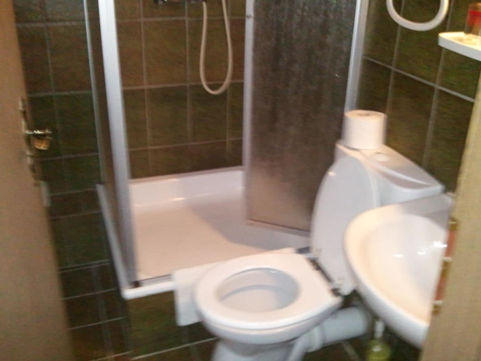 Duscheingang über das WC Hotel Bergland-Hof