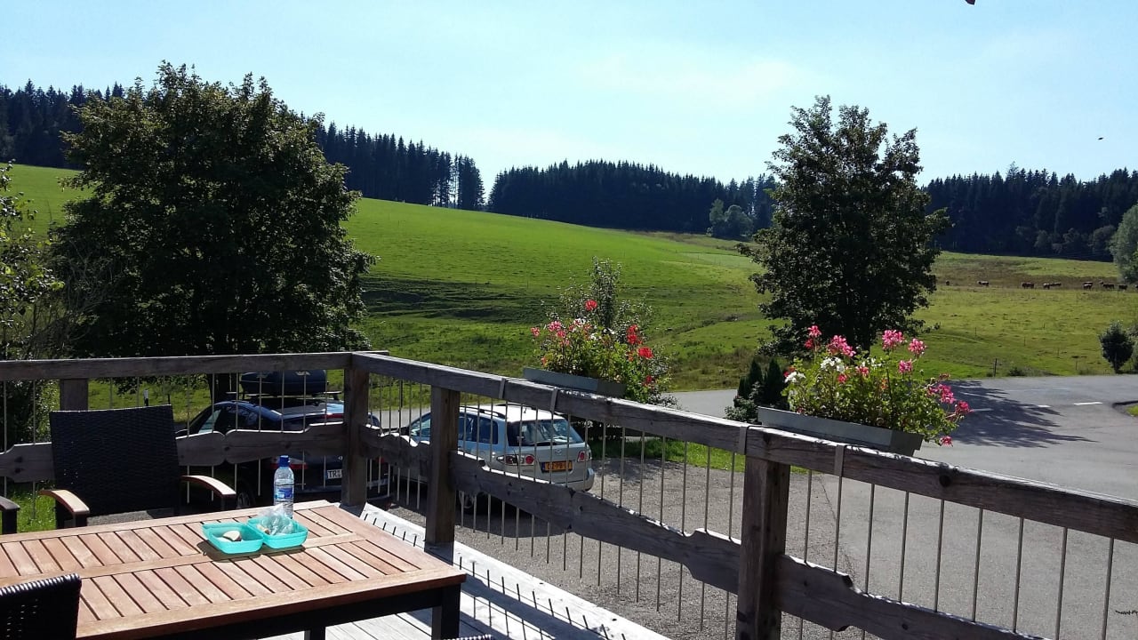 Terassenausblick Ferienwohnungen Stalterhof
