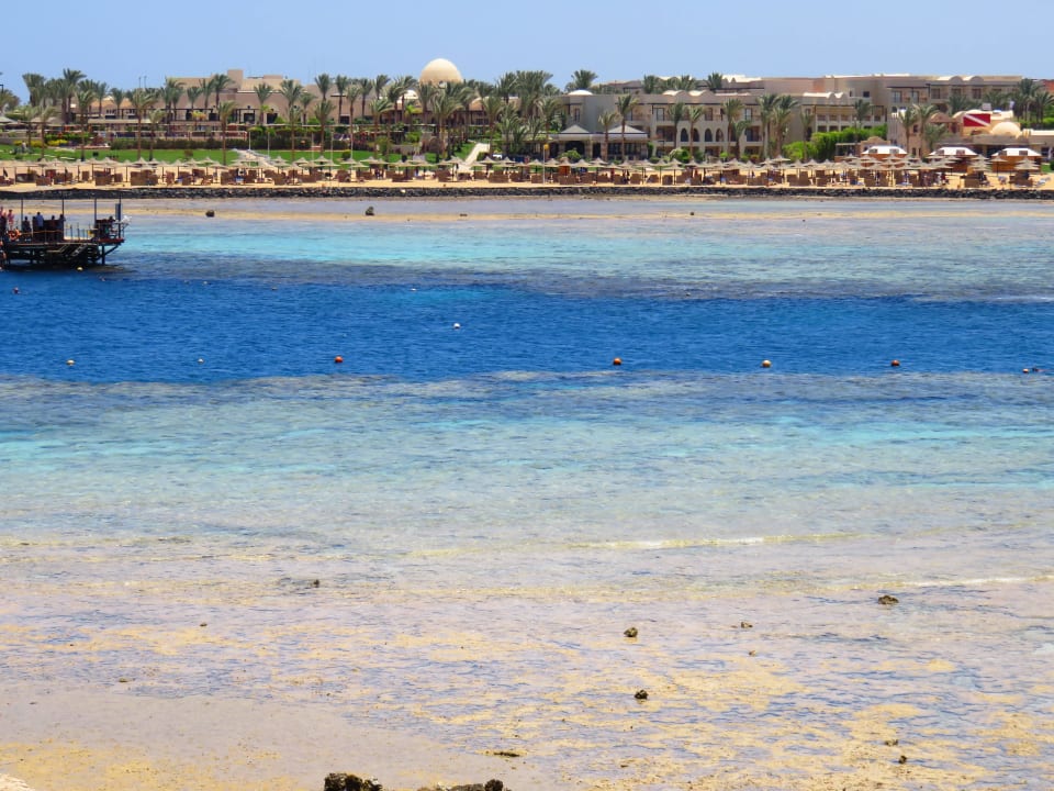 Blick auf die Bucht und Hotels gegenüber Steigenberger Coraya Beach - Adults only