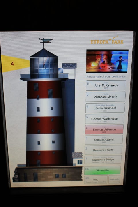 Zugang zu den Suiten nur mit Keycard möglich Hotel Bell Rock Europa-Park