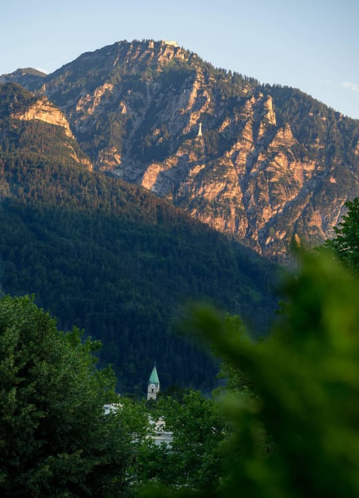 Predigtstuhl von Hotelterrasse aus Hotel Bayern Vital