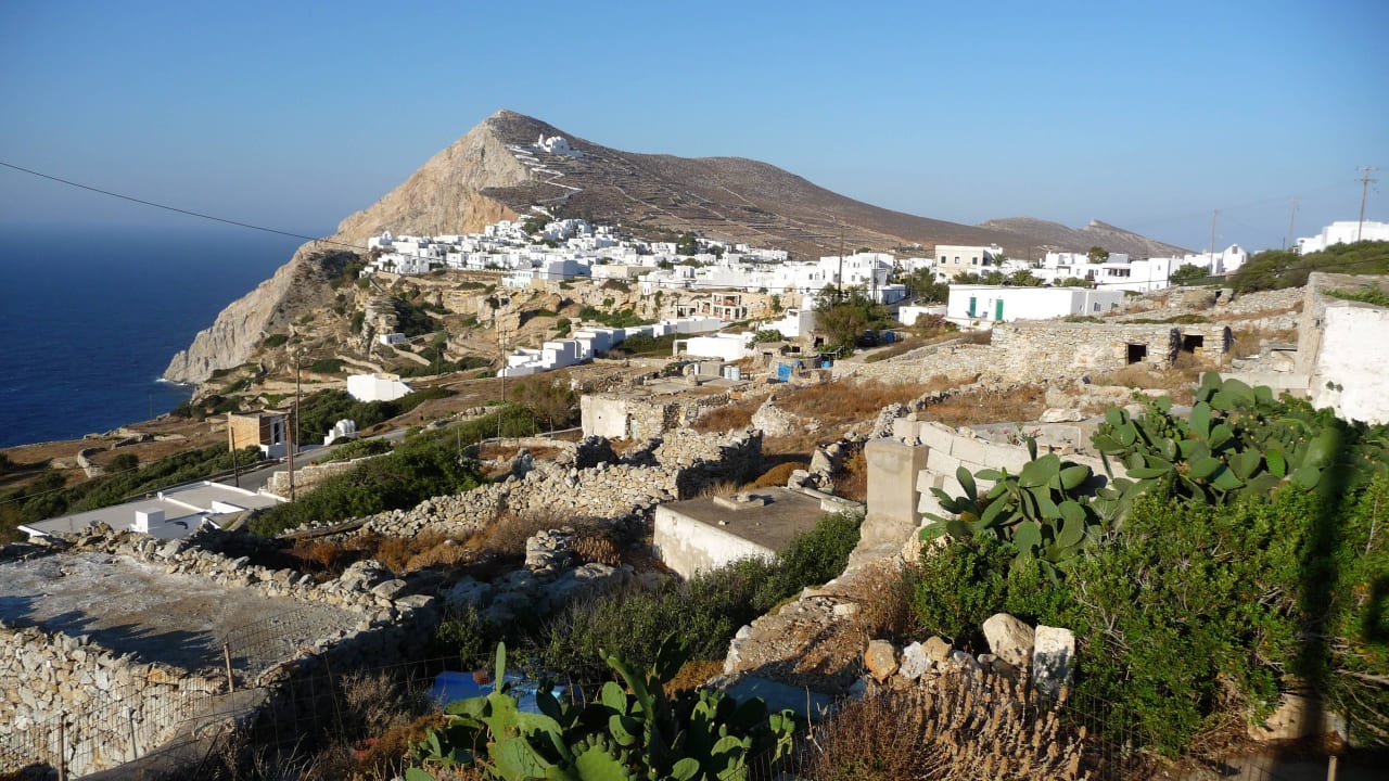 Blick auf die Chora vom Hotel aus Belvedere Apartments