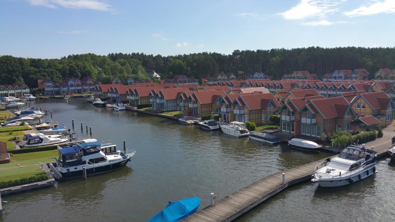 Zimmerausblick Nr. 102 Hafendorf Rheinsberg Ferienhaus Merker S24