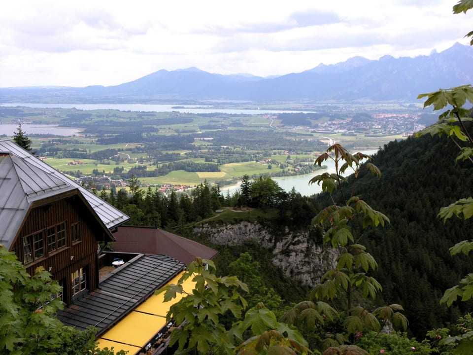 Blick vom Falkenstein ins Allgäu Ferienhaus Hochbergle Lechbruck am See