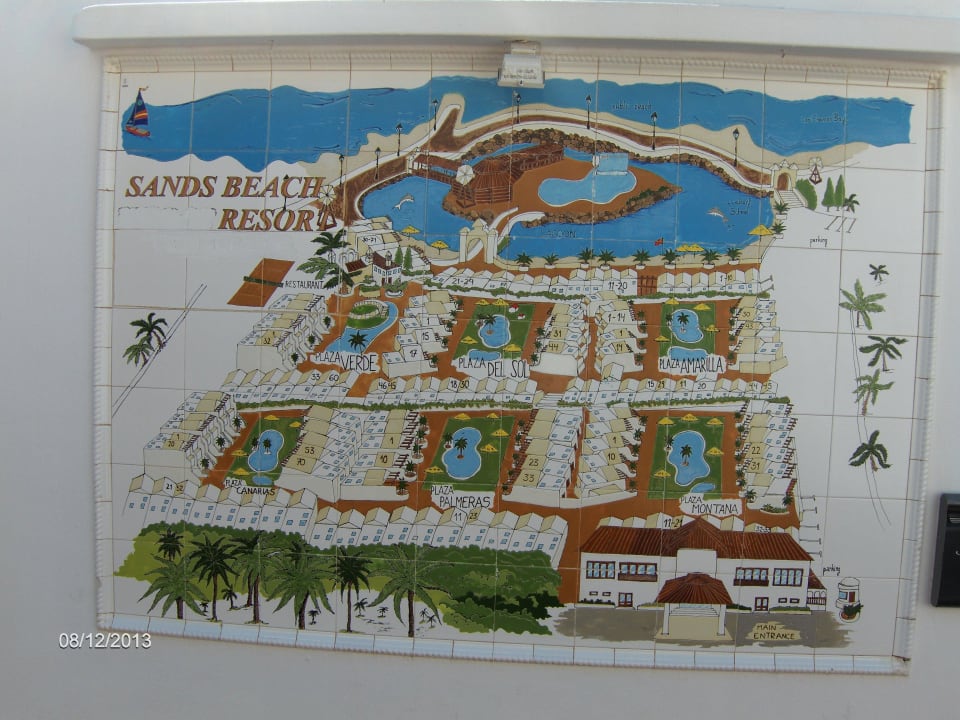 Map of resort Hotel Sands Beach Resort