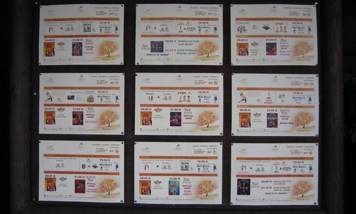 Activity program Lopesan Baobab Resort