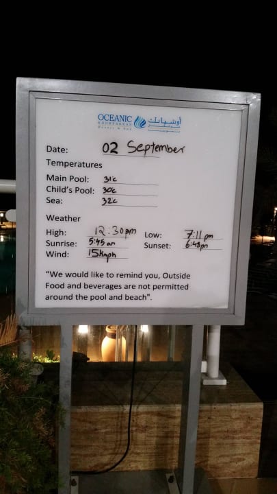 Temperaturen sind meisten höher Oceanic Khorfakkan Resort & Spa