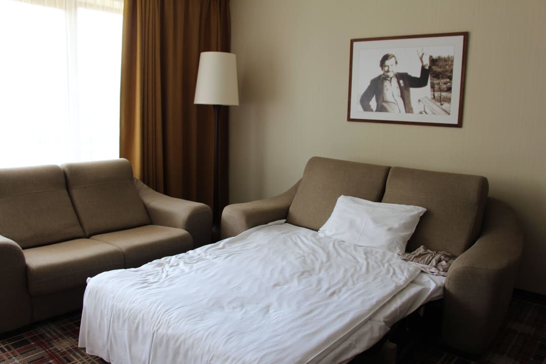 Pokój dzienny z rozkladana sofa Hotel Arłamów