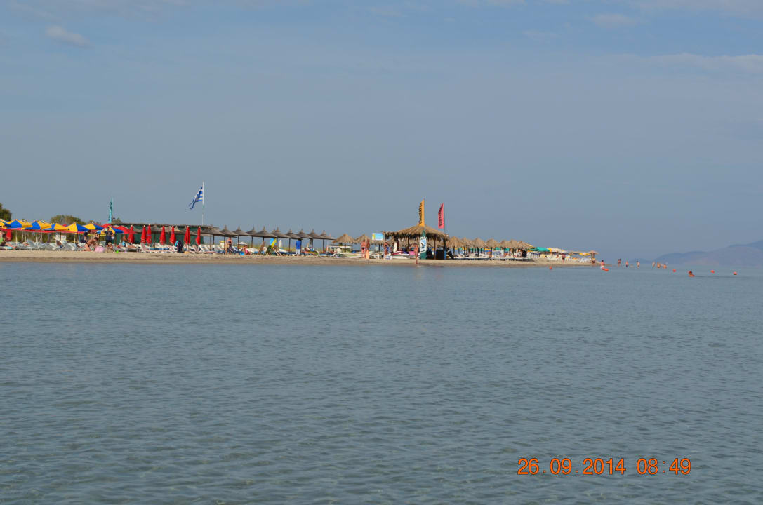 Szeroka piaszczysta plaża Ilios K Village Resort