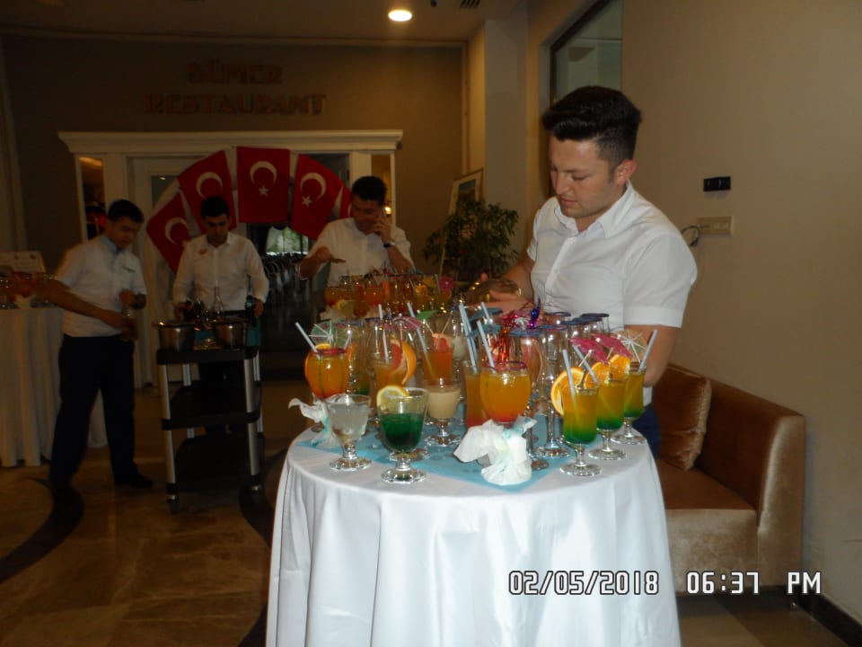 Begrüßung am Türkischen Abend Castival Hotel