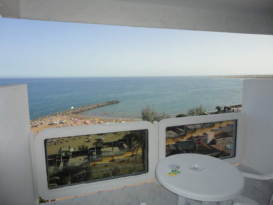 AUsblick von unserem Balkon im 6. Stock Hotel Europalace