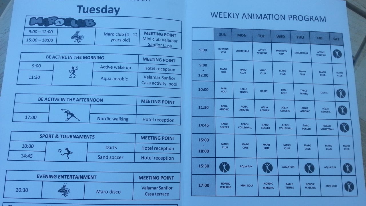 Animationsprogramm Valamar Sanfior Hotel & Casa