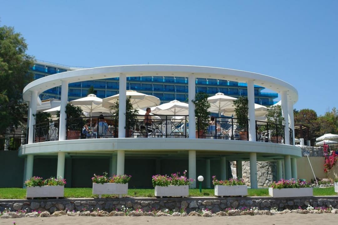 Die Terrasse der Poolbar Hotel Calypso Beach