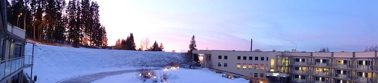 Zimmerausblick, rundes Hotel Tehvandi Hotell