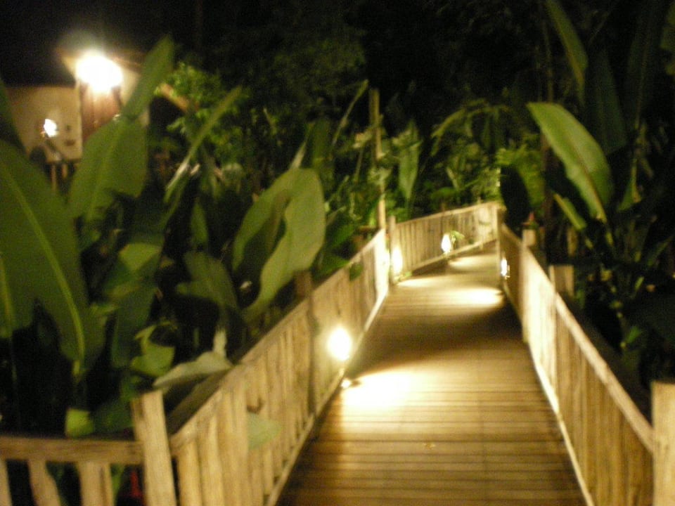 Gartenanlage am Abend Aana Resort