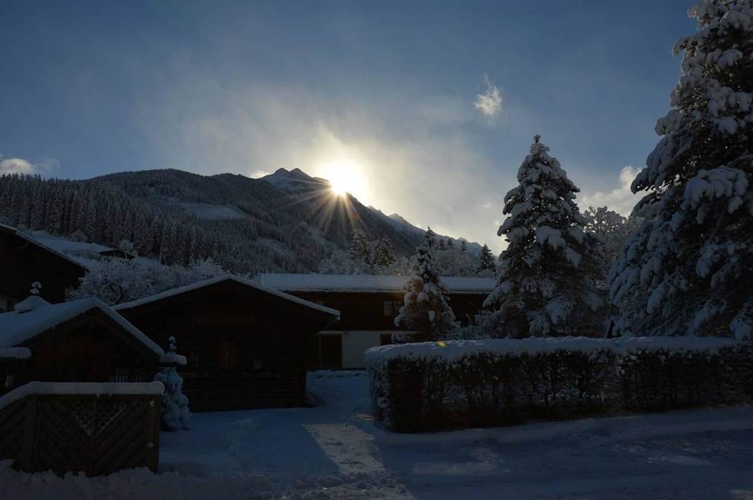 Winter Sonnenuntergang Pension Burgeck