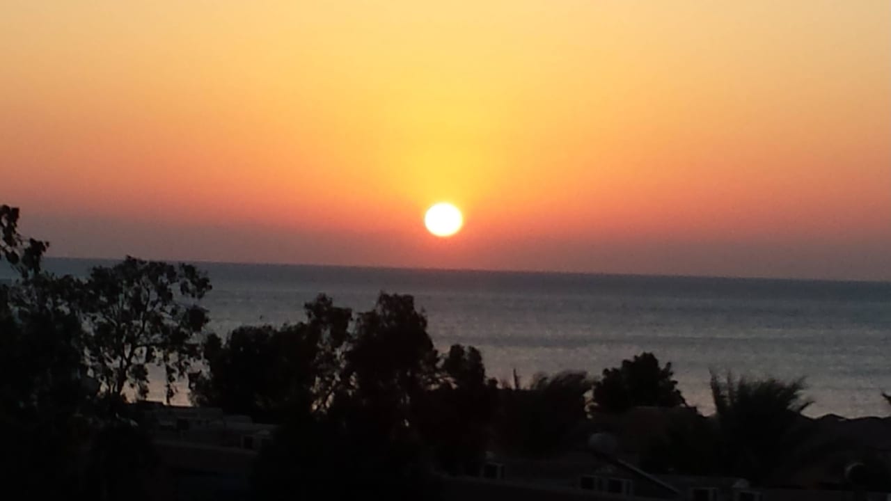 Sonnenaufgang vom Balkon Club Paradisio El Gouna, Red Sea
