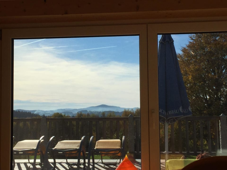 Aussicht aus dem Ruheraum 1. Bier & Wohlfühlhotel Gut Riedelsbach