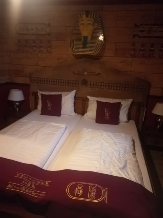 Das Elternbett im Themenhaus "Ägypten"  LEGOLAND Feriendorf