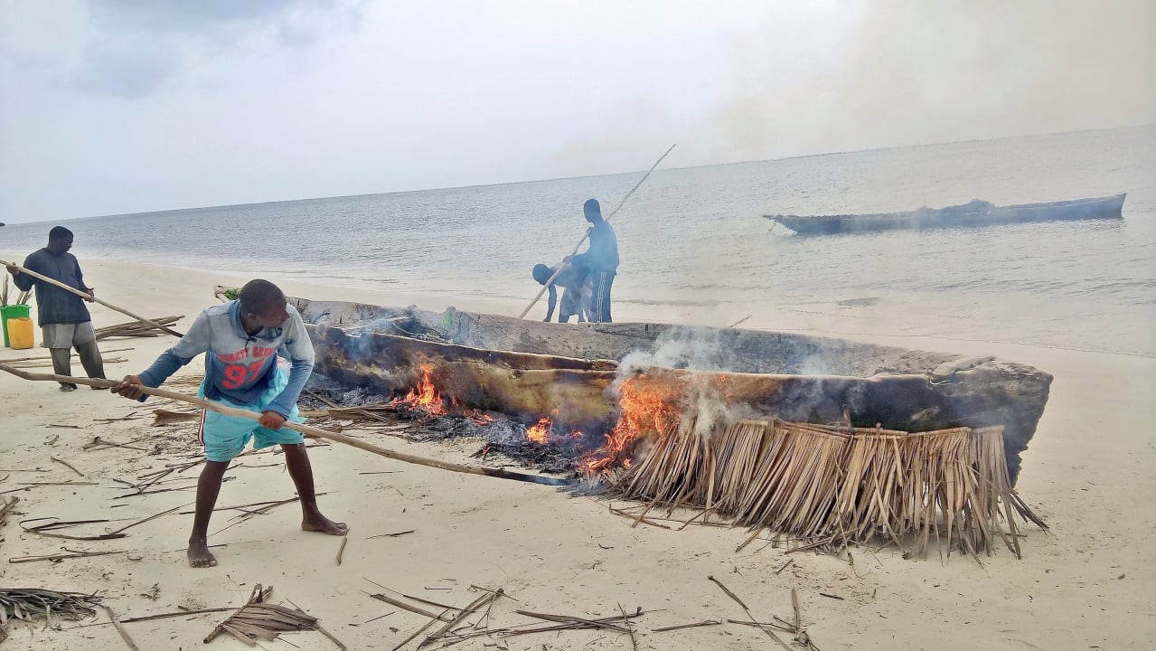 Boote werden von Ungeziefer befreit Bahari Beach Hotel