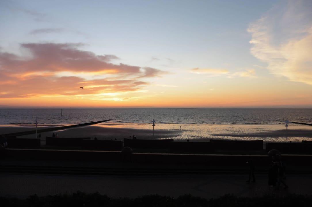 Sonnenuntergang vom Balkon aus Strandhotel Georgshöhe