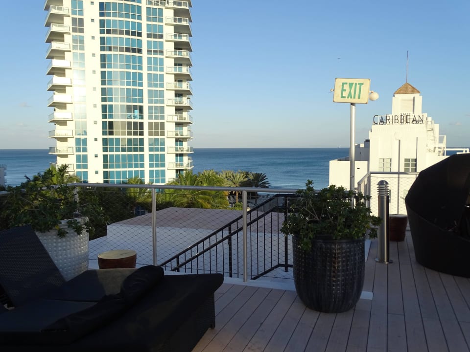 Ausblick von der hoteleigenen Dachterrasse Hotel Croydon Miami Beach
