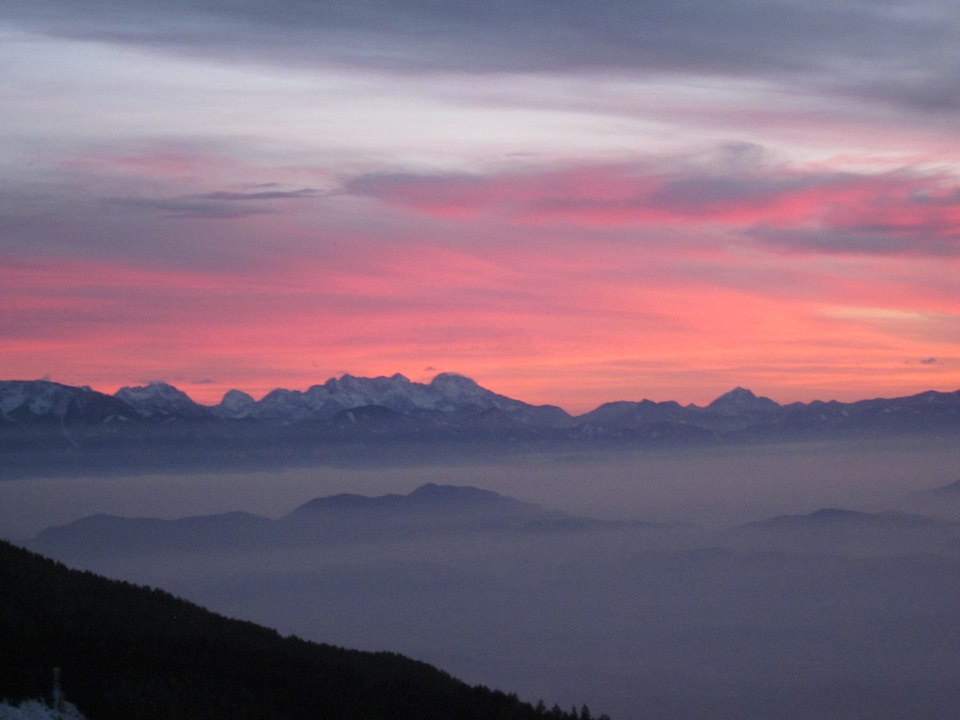 Sonnenuntergang Alpengasthof Waldrast