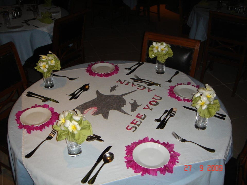 Abschiedsgedeck Embudu Village